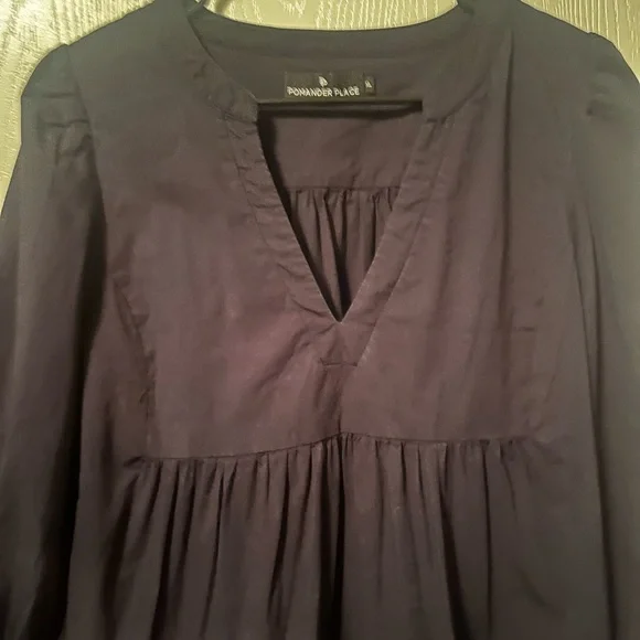 Tuckernuck Pomander Place Navy Cotton Kenzo Long Sleeve Dress - Picture 6 of 7